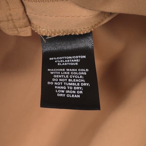 LAFAYETTE 148 Women's Pants Size 14 Stanton Tan Brown Ankle Tapered Leg Slit Hem - Picture 9 of 9